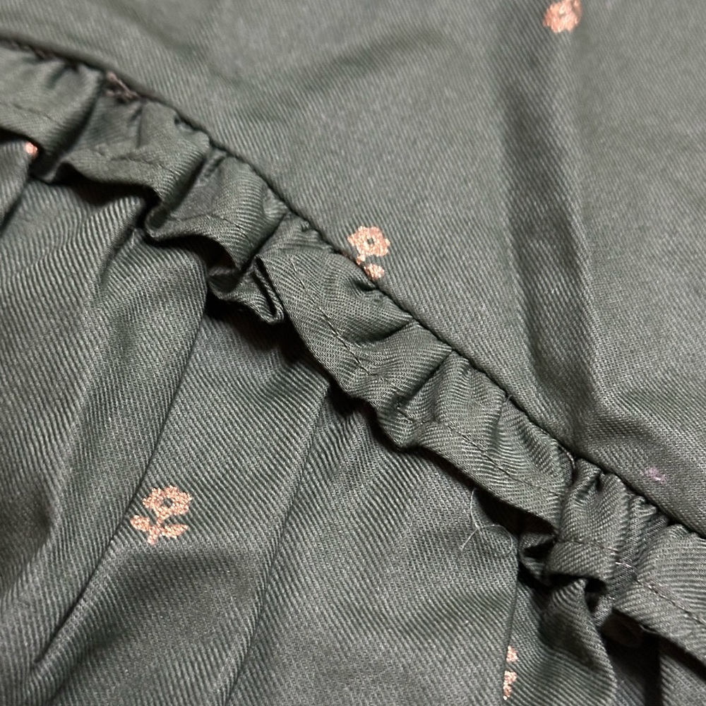Carter's Forest Green Ruffle Dress - Picture 2 of 4